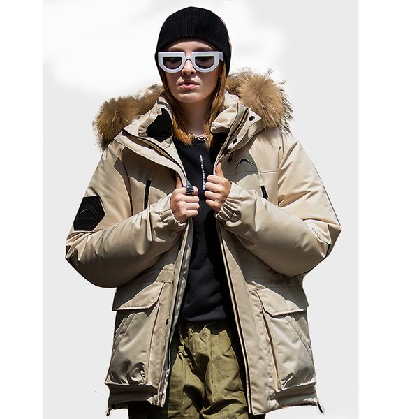 

2020 new arrival winter outdoor women fur hooded thickening parka coat ski, White;black
