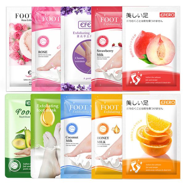 

1 pair exfoliating foot treatment mask pedicure socks remove dead skin heels feet peeling mask