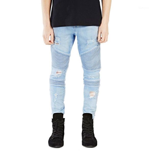 

men's jeans olome 2021 designer men skinny pants men's classic black hombre slim fit hip hop blue mens stretch1