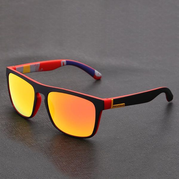 

Brand Design Men Polarized Sunglasses Male Square Driving Sunglass Vintage Coating Sun Glasses UV400 Shades, White;black