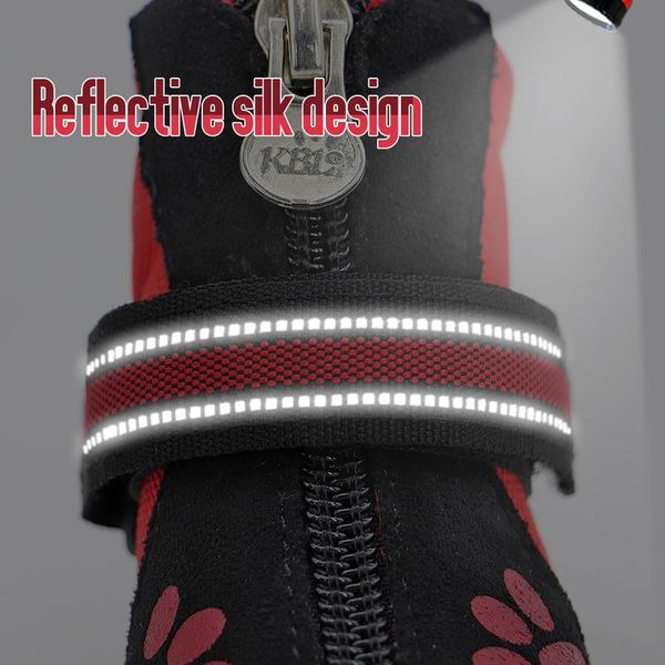 

4pcs pet dog shoes waterproof reflective dog boots outdoor snow rain shoes anti-slip socks footwear for medium large do bbytfg