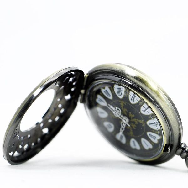 

новая очищенная мода винтаж большие восемь цветов бронзовые мачанальные карманные часы человек женщины подарочные часы sqczzl, Slivery;golden