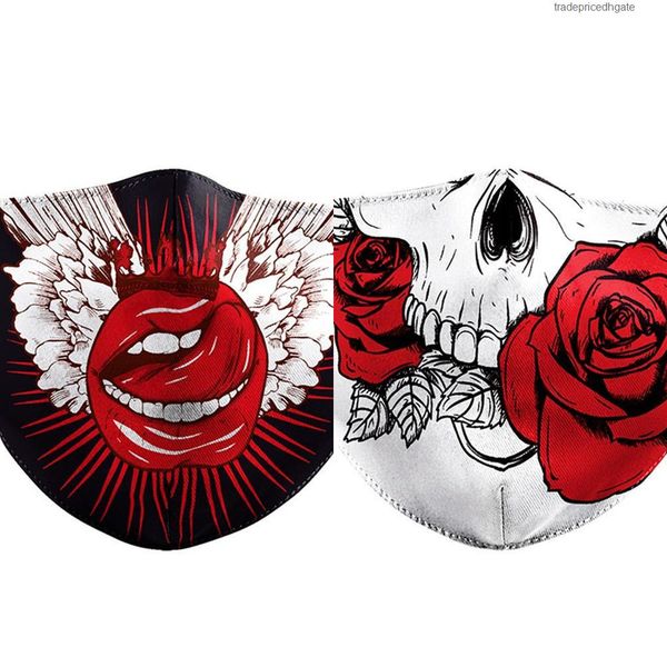 

factoryh7v4flower mask face printed skull masks fabric aztec protective pm 2.5 dust mouth cover 79h1