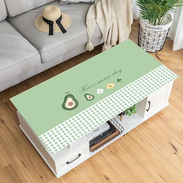 

small fresh tea pvc waterproof oil proof non washable table mat student desk ins plastic tablecloth