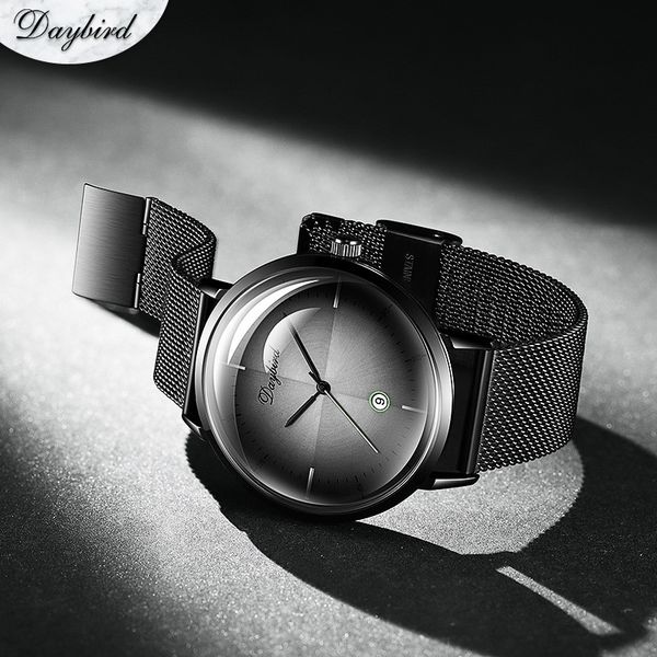 

explosion models daybird watch men's american tidal name with simple non-mechanical men's simple quartz watch, Slivery;brown