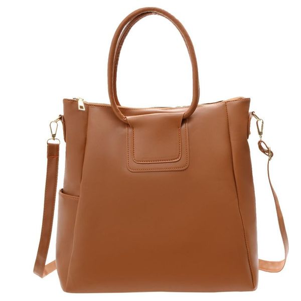 

2020 new handbags women fashion casual tote pu wide shoulder messenger bag purse simple style crossbody bags bolsos mujer 2020