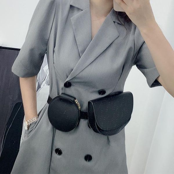 

fashion girl black wallet but when the belt decorative clothing cool design style