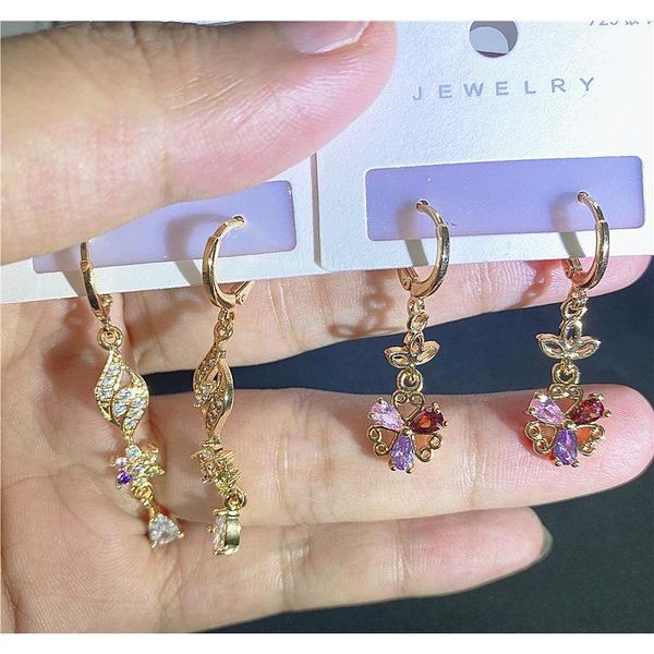 

fashion pearl earrings rhinestone color keeping korean style tassel fringed inlaid zircon colorful earrings for wom wmtueb beauty888, Silver