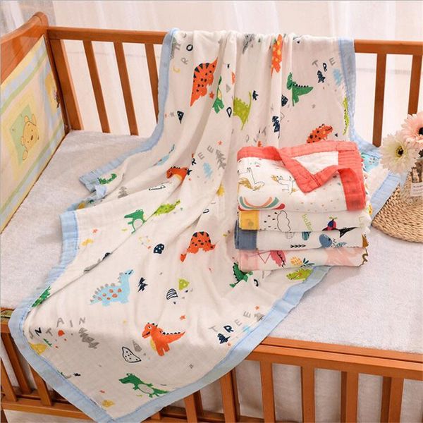 

29 designs 4 and 6 layers soft muslin bamboo cotton kids children bed blanket newborn sleeping receiving baby blanket swaddle lj201014