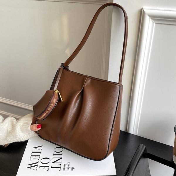 

simple soft leather bucket bags for women 2021 lady handbags women designer shoulder bag sac a main femme crossbody bag