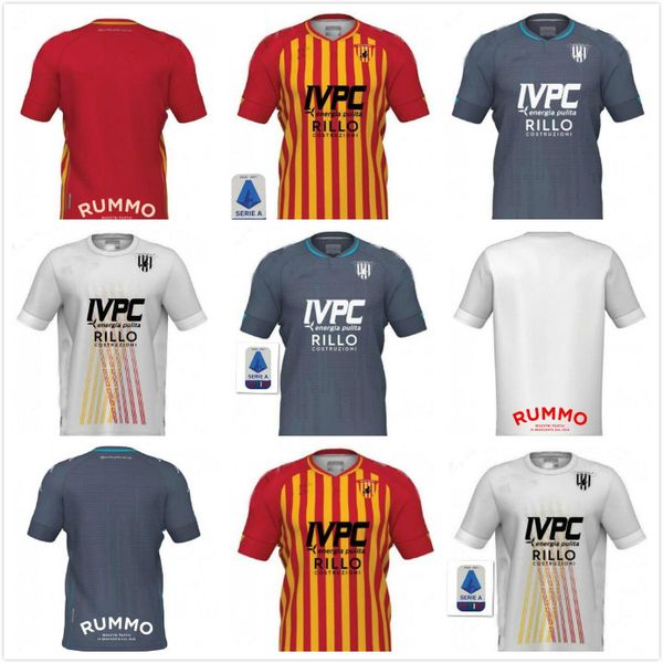 

20 21 benevento calcio soccer jerseys 2021 lapadula viola glik caprari i.falque ionita maillots de football football uniforms shirts, Black;yellow