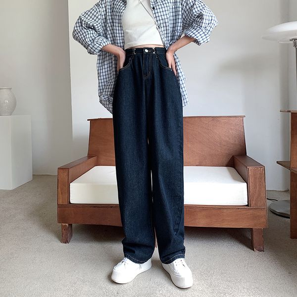 

hooks high waist ultra wide leg jeans y1214, Blue