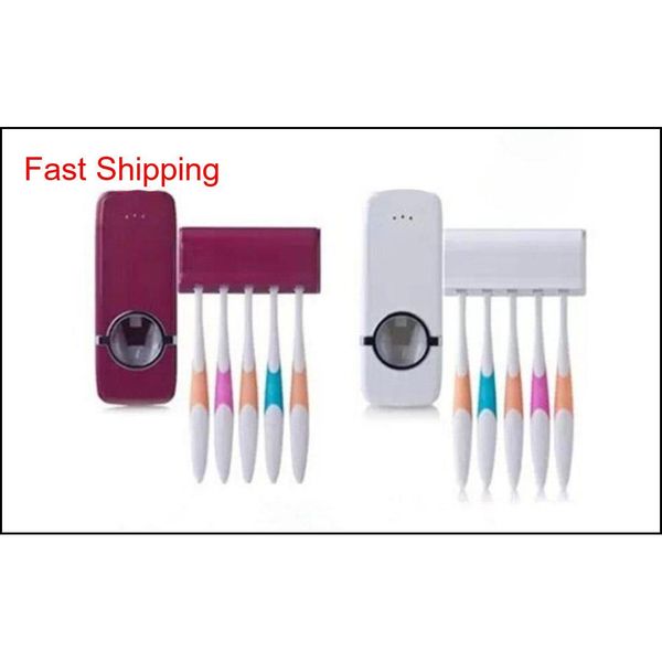

new style on matic toothpaste squeezer bathroom toothpaste holder suction wall washing set dustproof tooth qylgxl bde_luck