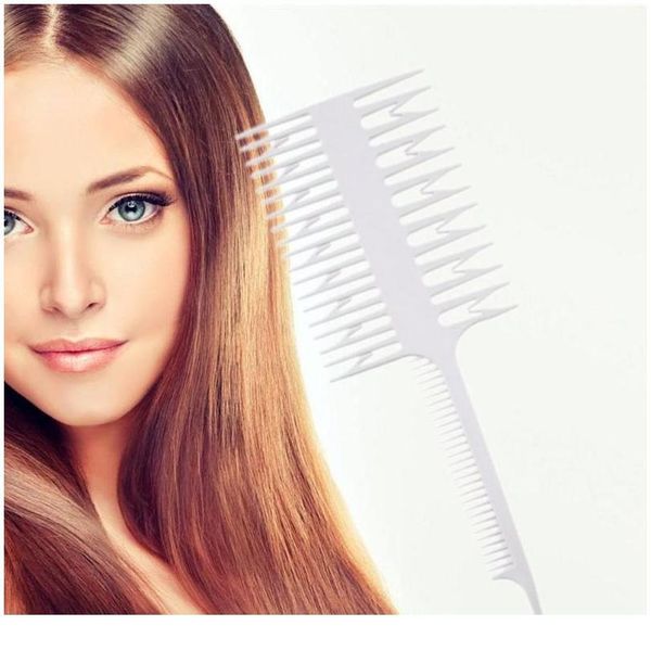

1pc anti-static hairdressing comb hair cutting combs detangle straight hair pro salon styling tool fish bo sqcxio, Silver