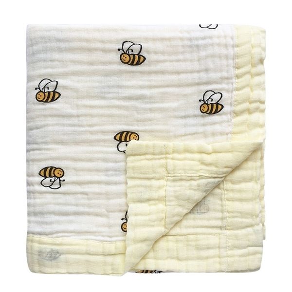 

2 layer blankets baby bedding wrap thicken muslin cotton swaddle newborn swaddling y201009