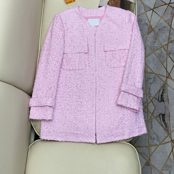 

2021 оригинальный одинокий новый весна роскошный дизайн v-образным вырезом карманный dufle лонг пальто super classic rhinestone кнопка леди, Black;brown