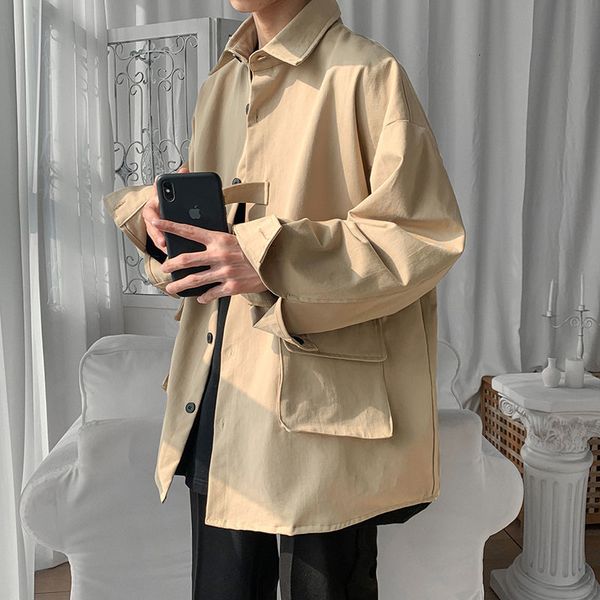 

2021 men's spring and new autumn teen student jacket 89r5, Black;brown