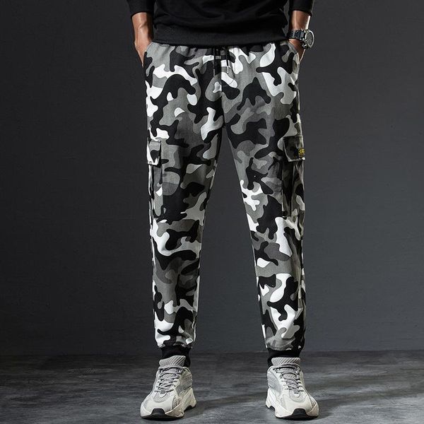 

men's pants mens trousers men 2021 ankle-length camouflage sweatpants casual plus size 8xl hiking for, Black