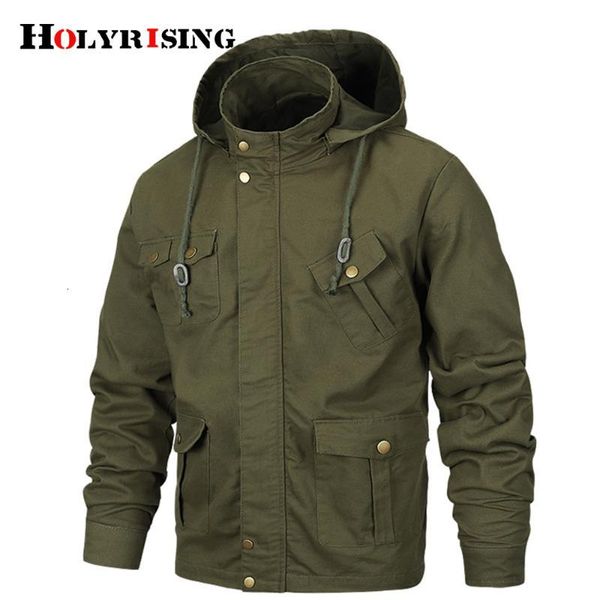 

2021 plus size jacket men hooded100% cotton pilot jacket coat army men's bomber jackets cargo flight male 6xl, Black;brown