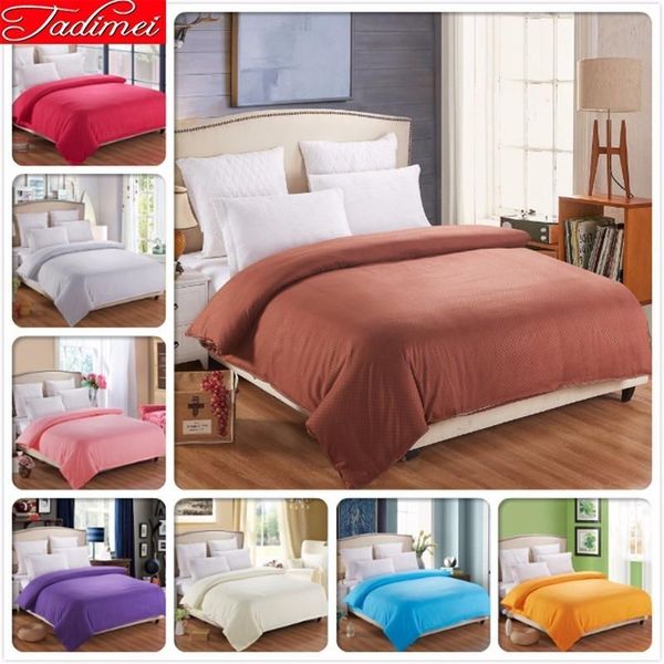 

coffee 1 piece duvet cover plain pure color quilt comforter bedding bag kids soft cotton single twin full queen king size