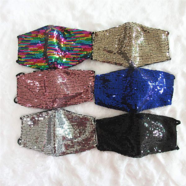 

sequin fashion bling bling mask protective shipping masks dustproof washable windproof reuse face mask el