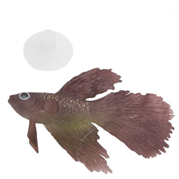 

artificial soft silicone glowing effect betta aquarium fish tank ornament decoration1