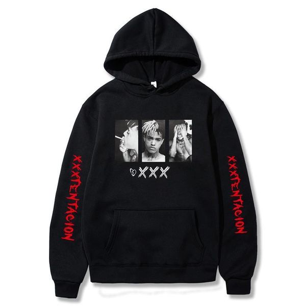 

xxxtentacion hoodies men/women casual pullover streetwear sweatshirt sudadera hombre harajuku male hood crewneck 3xl drop shipping, Black