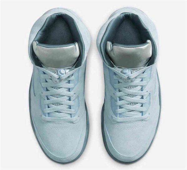 

c080520 authentic 5 high og wmns bluebird athletic shoes men p blue football grey metallic silver white dd9336-400 outdoor sneakers with