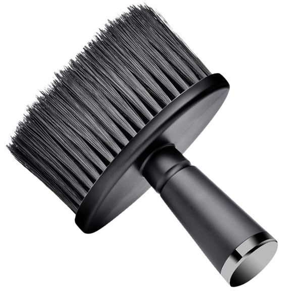 

1pc barber hair brushes neck hair sweep brush handle hair cutting brush hairdressing face duster haircut brush for salon, Silver