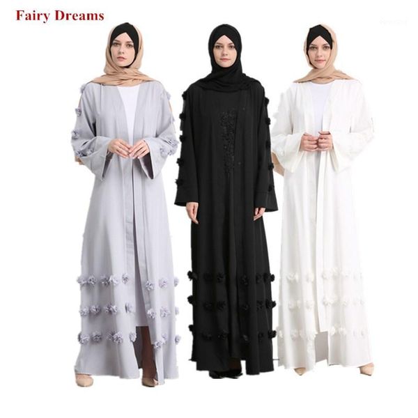 

women abaya dubai grey white black coat appliques muslim caftan long cardigan bolero hijab turkish islamic clothing headscarf1, Red