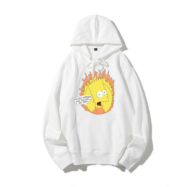 

new autumn very good arrival quality of cartoons simpson male couple loose with hoodie, Black