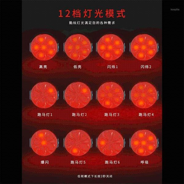

bike lights light usb rechargeable led flash bicycle rear running helmet corf1