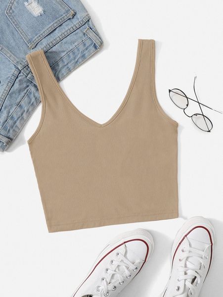 

solid rib knit tank z6tk#, White