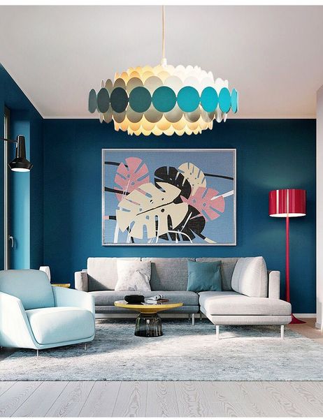 

modern led pendant lights dining room bedroom pendant lamp nordic creative metal hanging lamps home decor round light fixtures