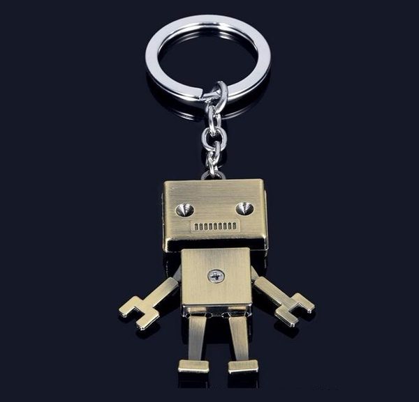 

factory9tpmcreative ring robot chain keychain, pendant, car factory8arokey gift for women men kids (2 color)5jz3, Silver