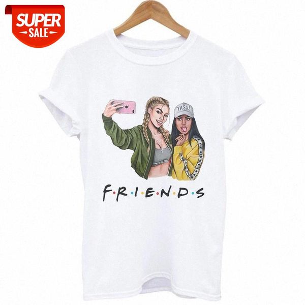 

2020 Vogue Best Friends Tshirt Women Lovely Christmas Gift 90S Cute Graphic Tees Female Clothes BBF Top Streetwear Drop Shipping #Lw36, White