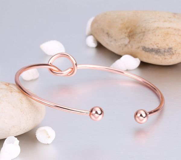 

factorynrhtjewelry europe and simple the united wind states personalized knot bracelet tie bangle for women girls wholesale, Black