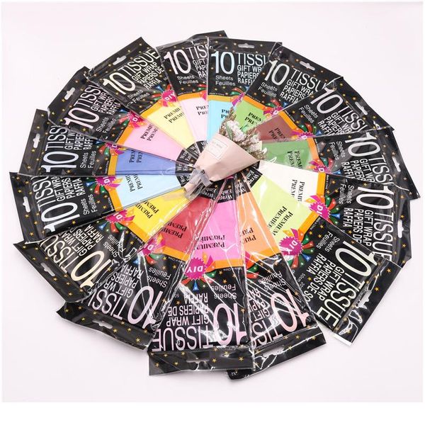 

10pcs/bag 49x49cm tissue paper flower wrapping paper gift packaging craft paper roll wine shirt shoes clothing wrapping jlldjf