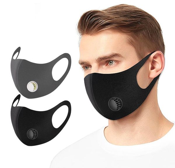 

men women mask pm2.5 pollution face mouth respirator black breathable valve mask filter 3d mout jlltgf home003