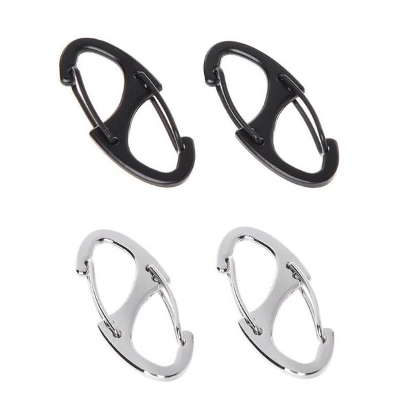 

2pcs 8 shape carabiner mini edc keychain portable outdoor hook hang buckle clas qyldqq