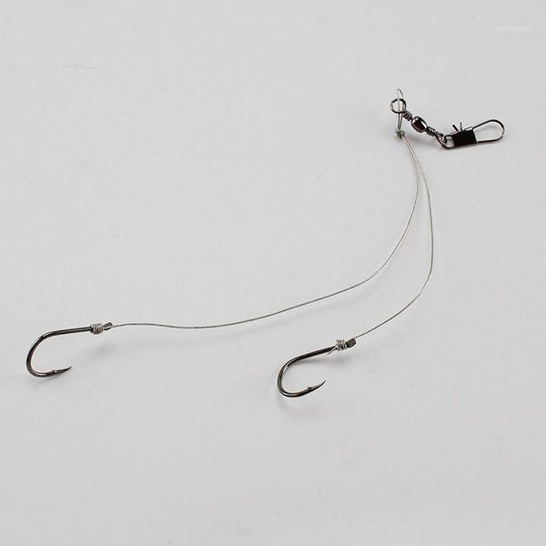 

5 pcs outdoor fishing tools durable anti-corrosion anti-biting wire hook fishing hook strong pull manual1