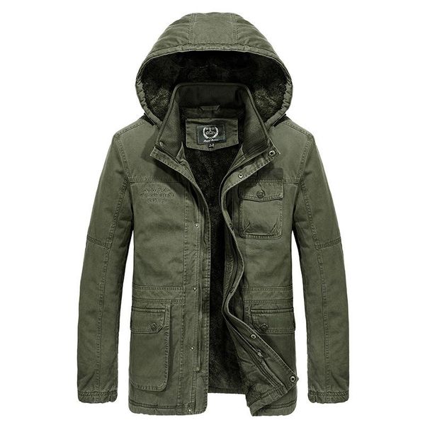 

clothes plus-size coat winter teamed with velvet thickening in middle-aged and old cotton-padded jacket, dad, Black
