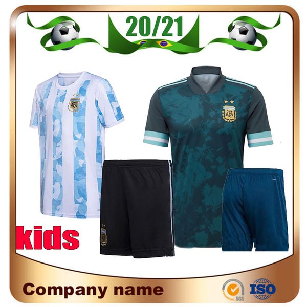 

2020 copa america argentina kids kit soccer jersey 20/21 home #10 messi child soccer shirt dybala maradona aguero higuain football uniform, Black;yellow