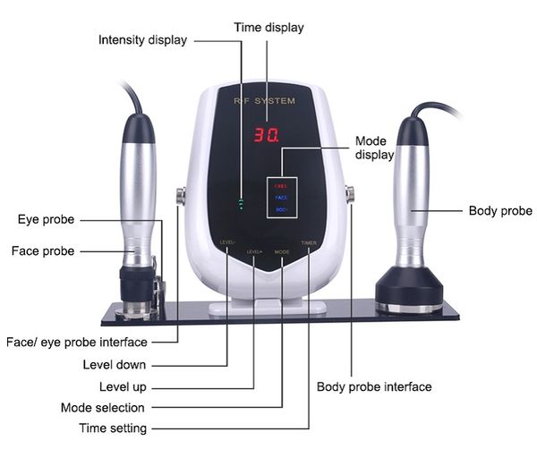 Portable Skin Tightening Beauty 3 in 1 RF Machine Face Lifting Uso domestico