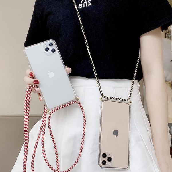 

lozenge transparent soft tpu phone case for iphone11 7 6 8 plus x xs 11pro max xr se 2020 with lany jllewt