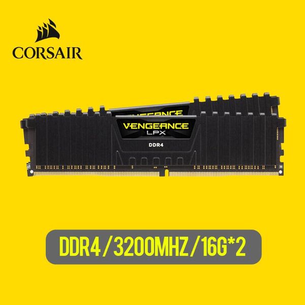 

vengeance lpx 32gb (2 x 16gb) ddr4 3200 (pc4-25600) c16 1.35v deskmemory - black