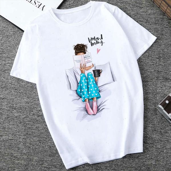 

czccwd women clothes 2021 summer thin section t shirt weekend liading letter fashion female t shirt leisure harajuku t shirt, White