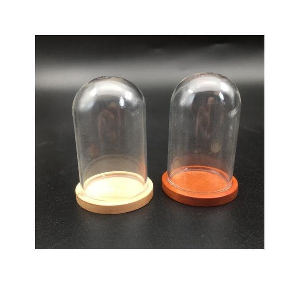 

1sets 50x30mm bell jar shape tube clear glass bubble bottle & tray for diy jewelry necklace accessories finding craft bbyefq, Black