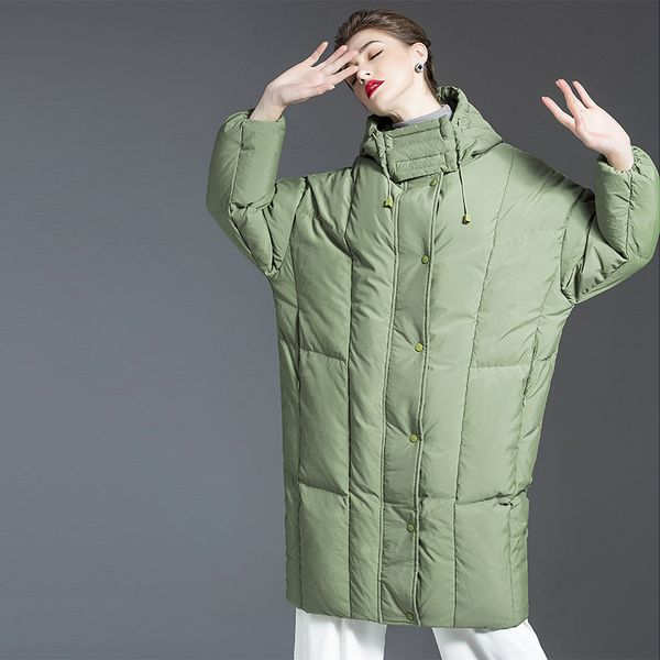 

europe fashion brand soft style quilt women's winter coats cocoon jackets with hoodie much sofrt thicker down jacket f2202, Black