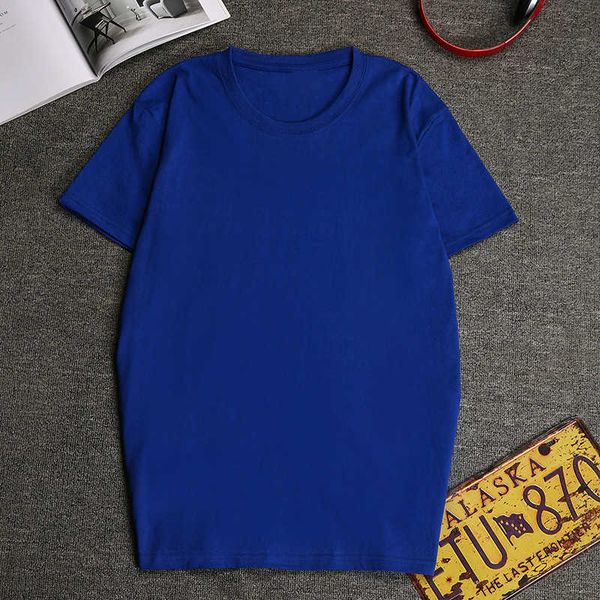 

new round neck sports sweat absorbing short sleeve simple multicolor loose t-shirt light and breathable men's advertising shirt, White;black